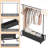 Manvinder 47'' Metal Rolling Clothing Rack