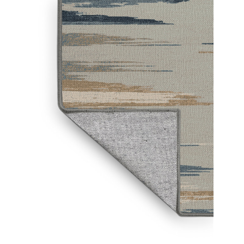 Washable Winter Shore Coastal Area Rug, Rectangle 7' x 9'