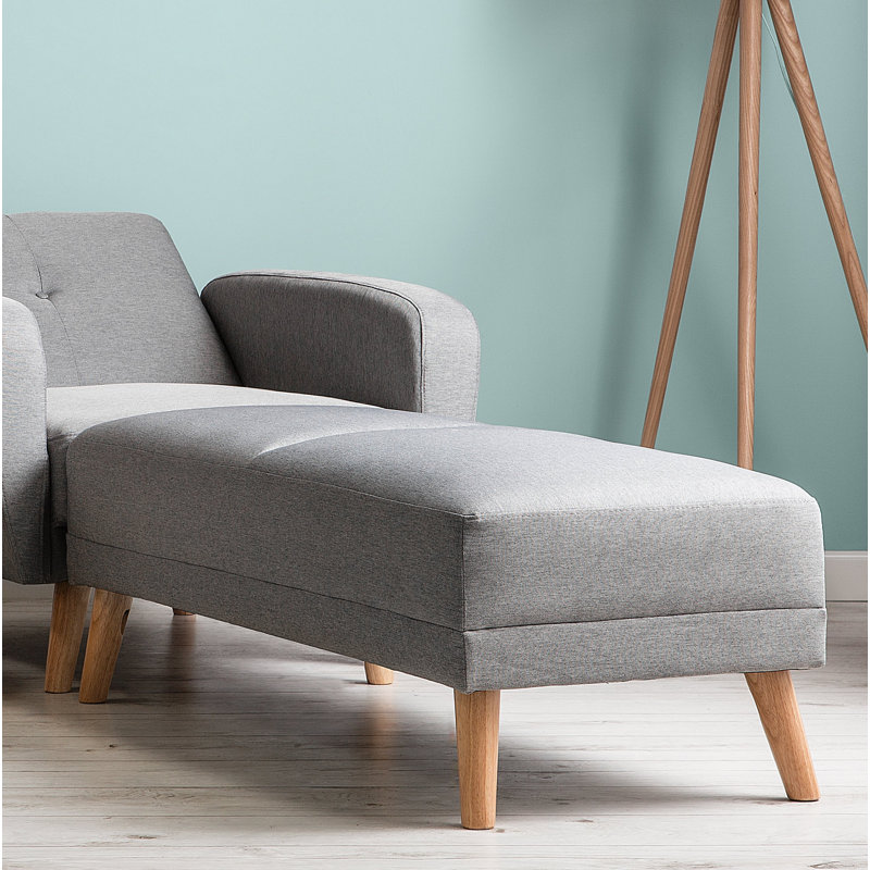 Oundle 128cm Wide Rectangle Standard Ottoman, Grey