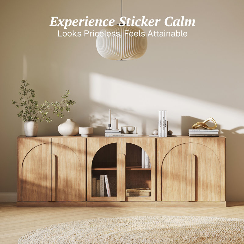 Modular 3Pcs Storage Cabinet with Adjustable Shelves, Camel, Bijou Camel ABB