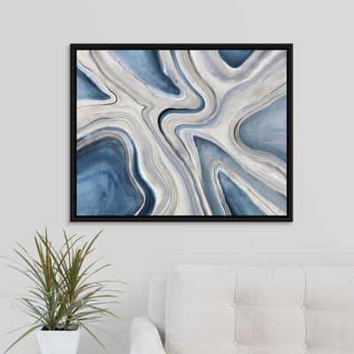 « blue geode », peinture sur toile