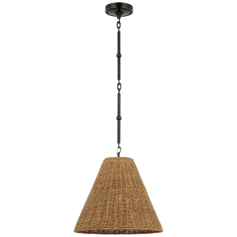 Goodman Pendant by Thomas O'Brien, Bronze, Toast, 12.75" H x 15" W x 15" D
