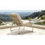 Chaise longue d'extérieur, ensemble de 2 - Structure en fer et osier en plastique