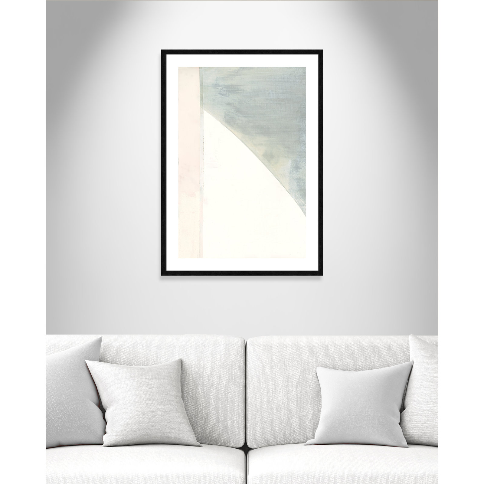 In Neutral I - Painting Print, Black Wood Framed Paper, 35.5" H x 25.5" W x 0.75" D