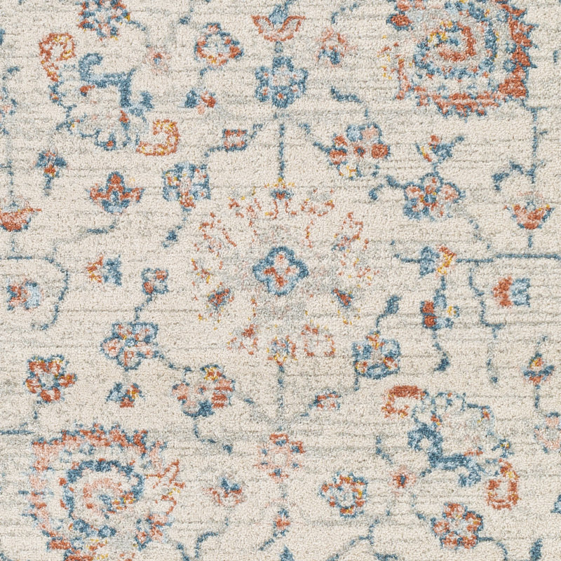 Gorney Floral Indoor Rug, Rectangle 5'3" x 7'3"