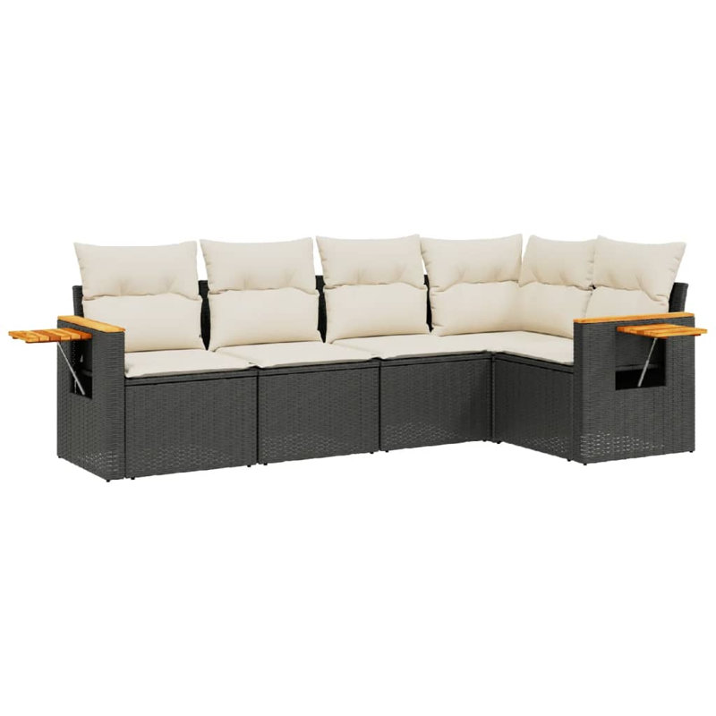 Ensemble de canapé de jardin Vidaxl - noir