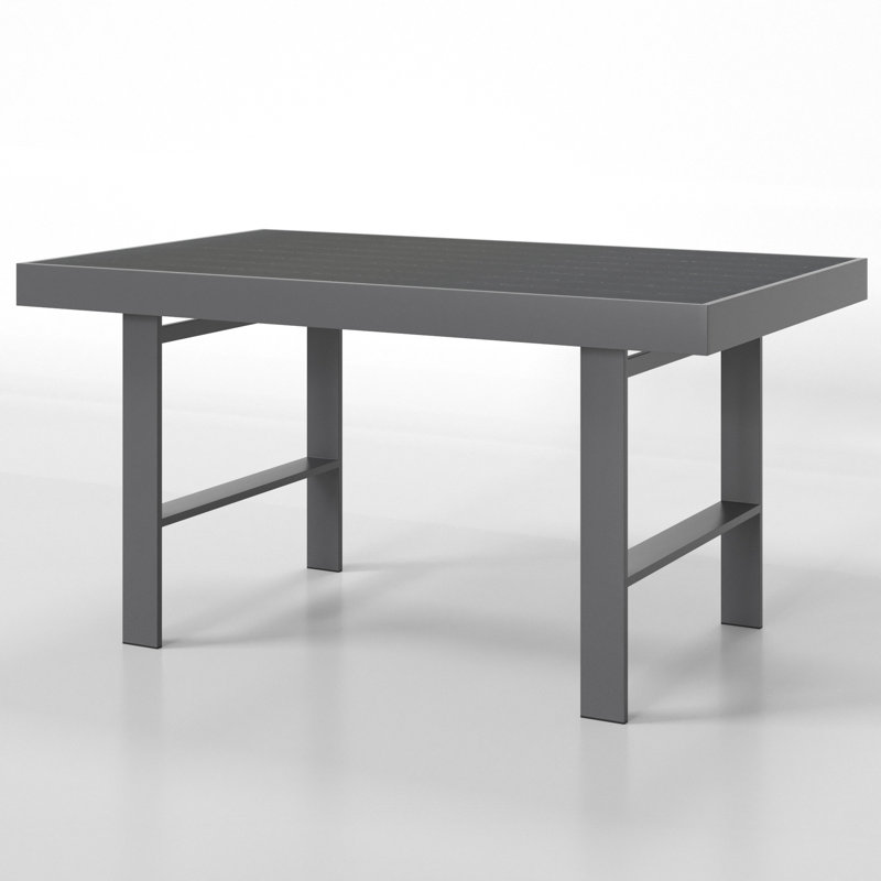 Brandtley Aluminum Dining Table, Gray