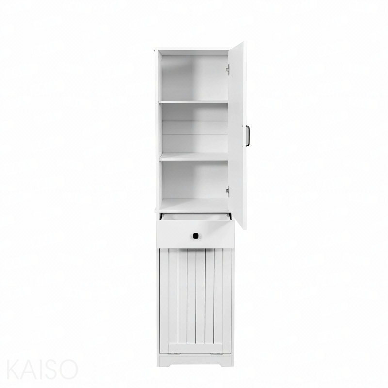 Cabinet,With 1 Storage Cabinet And 1 Drawer - White