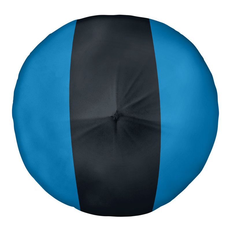  Coussin de sol touffeté, Bleu et noir, 30 po x 30 po