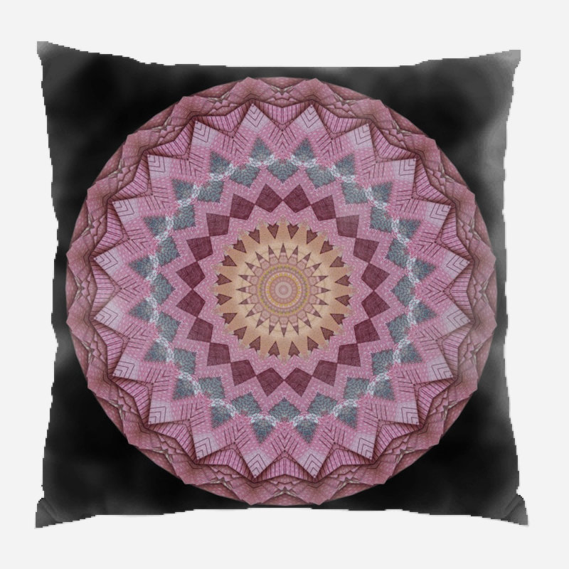 Geometric Microsuede Reversible Throw Pillow