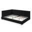 Cadre de lit double capitonné double, cadre de canapé-lit avec dossier et accoudoirs confortables, lit double pour chambre à coucher, salon, velours-899002943