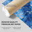 Abstrait, art abstrait en marbre bleu, géode moderne-511666362