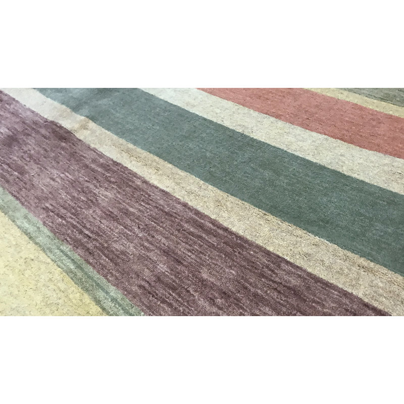 Wool Striped Area Rug