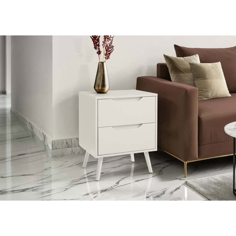 Table d'appoint, table d'appoint, bout, tiroir de rangement, table de chevet, chambre à coucher, salon, stratifié, moderne, contemporain