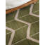 Vert | Tapis d'intérieur beige géométrique en laine noué à la main-463120022