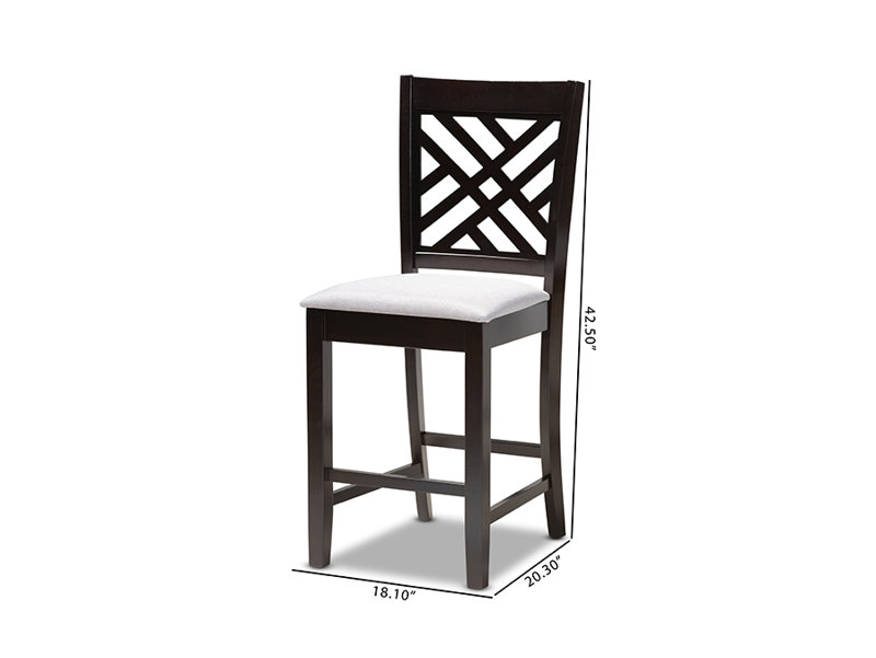 Tabouret de comptoir 25 po Hewlett, Lin gris