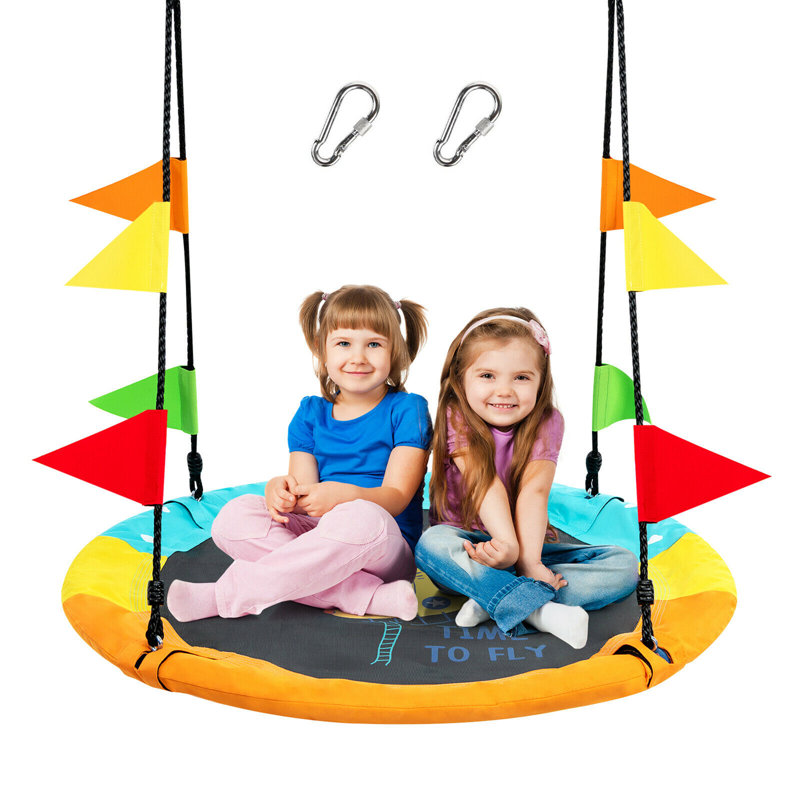 Siège de balançoire / chaîne multicolore avec chaînes Gymax