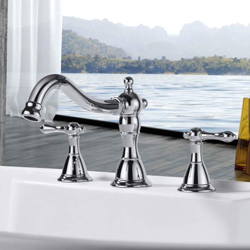 Prime 2 Handle Bathroom Roman Tub Faucet, Brushed Nickel
