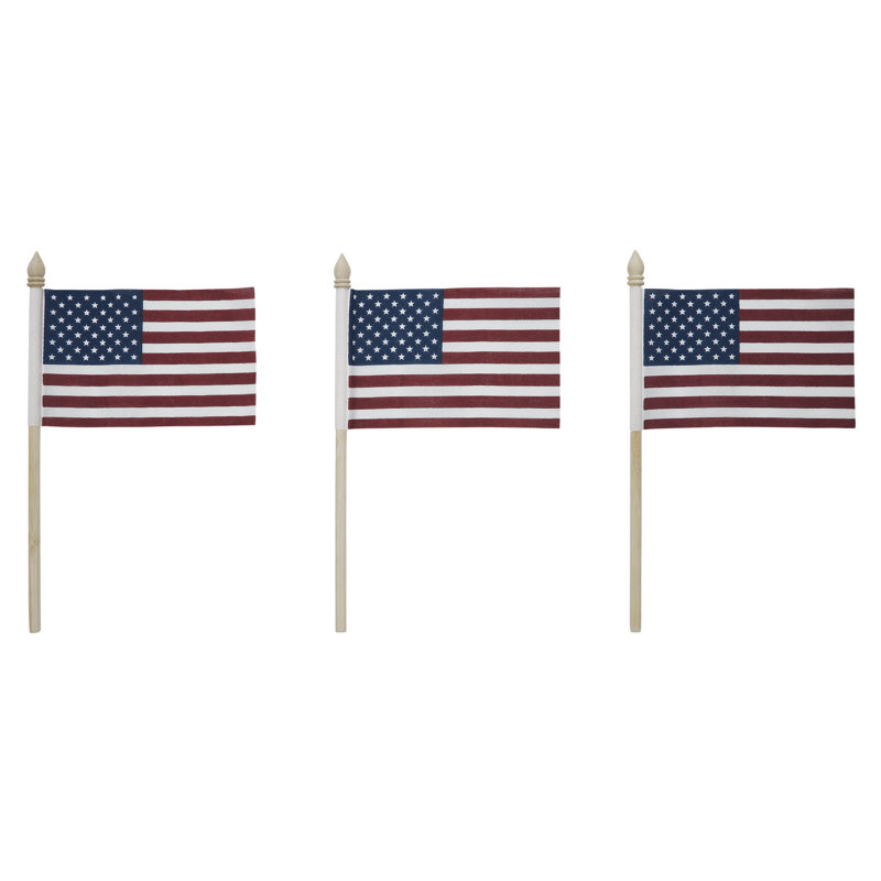 My Country, drapeau américain, ensemble de 3 10,5 x 6