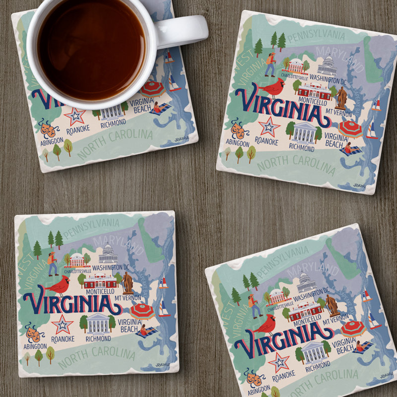 Ensemble de sous-verres 4 pièces Thirstystone Virginia