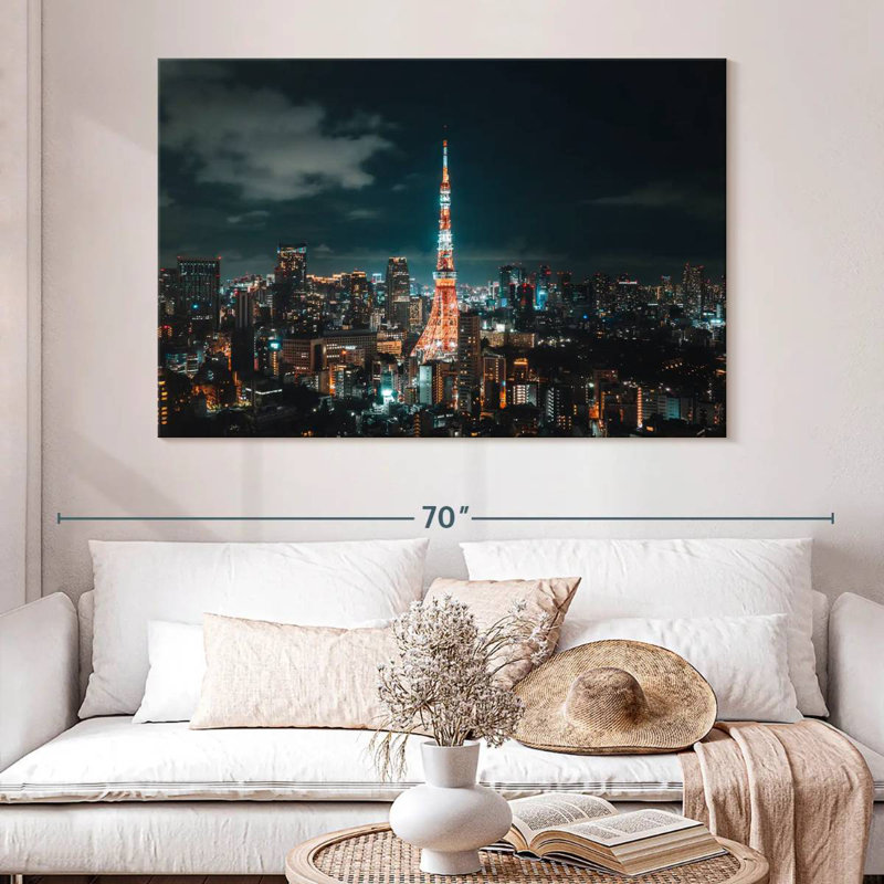 Ravi Glowing Tokyo Tower, 34" H x 51" W