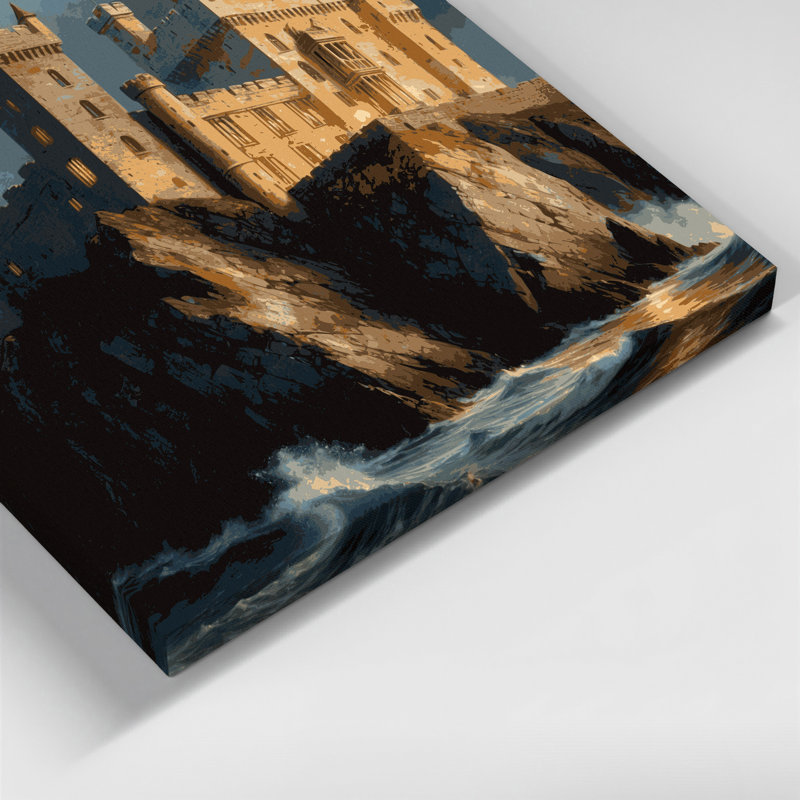 Art mural sur toile noir Sci Fi, H 16 po x l 16 po