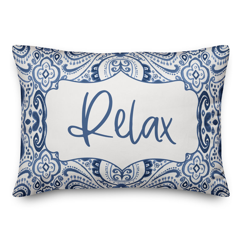  Housse de coussin rectangulaire et insert Relax, Bleu