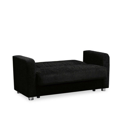 Causeuse convertible avec rangement Primenest Gravita Collection, noir