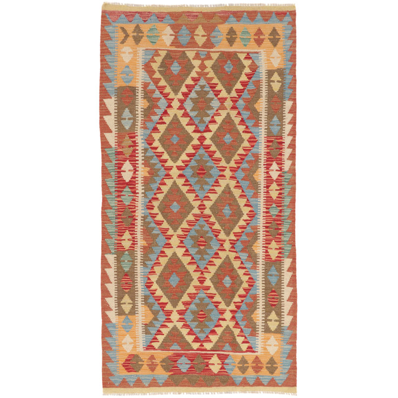 Geometric Hand Woven 98cm X 194cm Area Rug