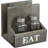Wood Standing Napkin Holder Spice Caddy