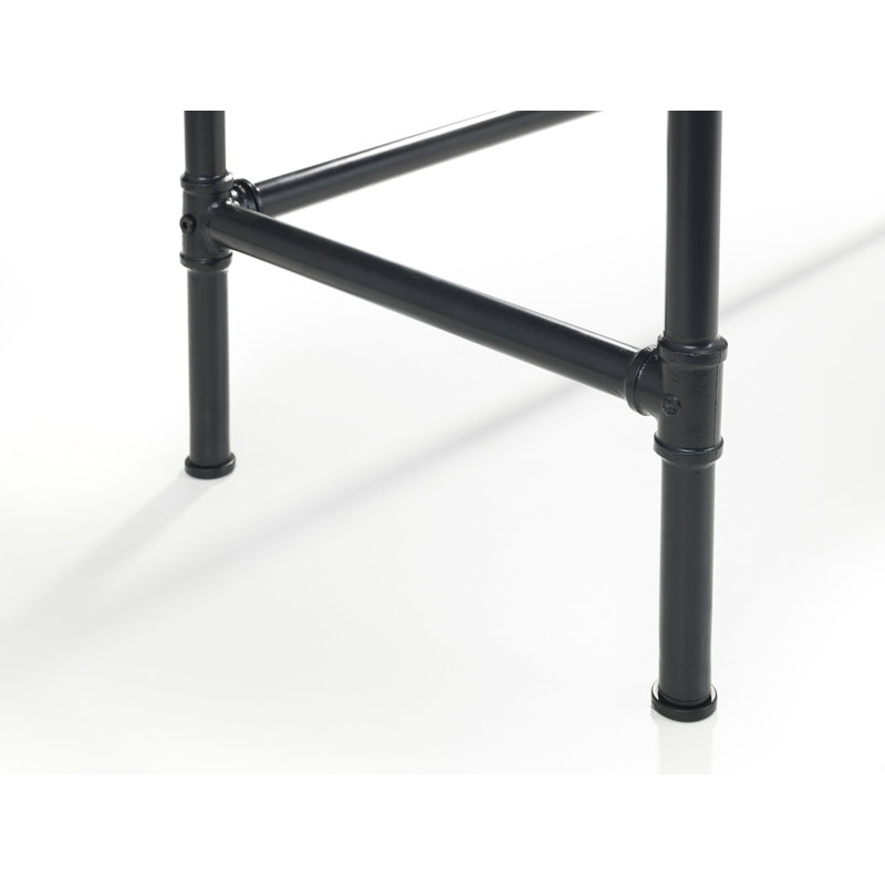 Johanna Solid Wood Top Metal Base Writing Desk