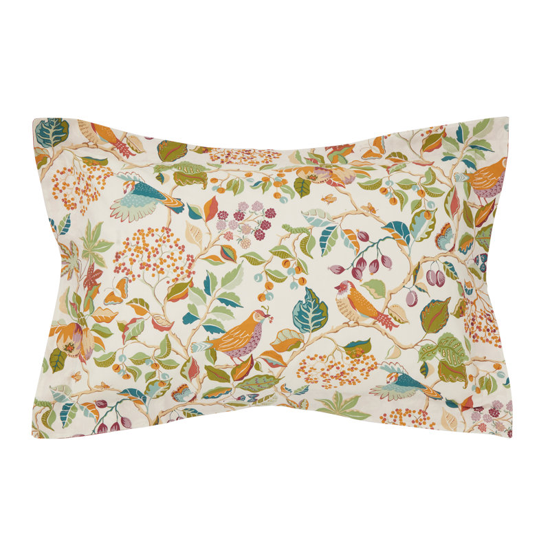 Birds & Berries Cotton Duvet Cover Set, Super King Duvet Cover + 2 Super King Pillowcases