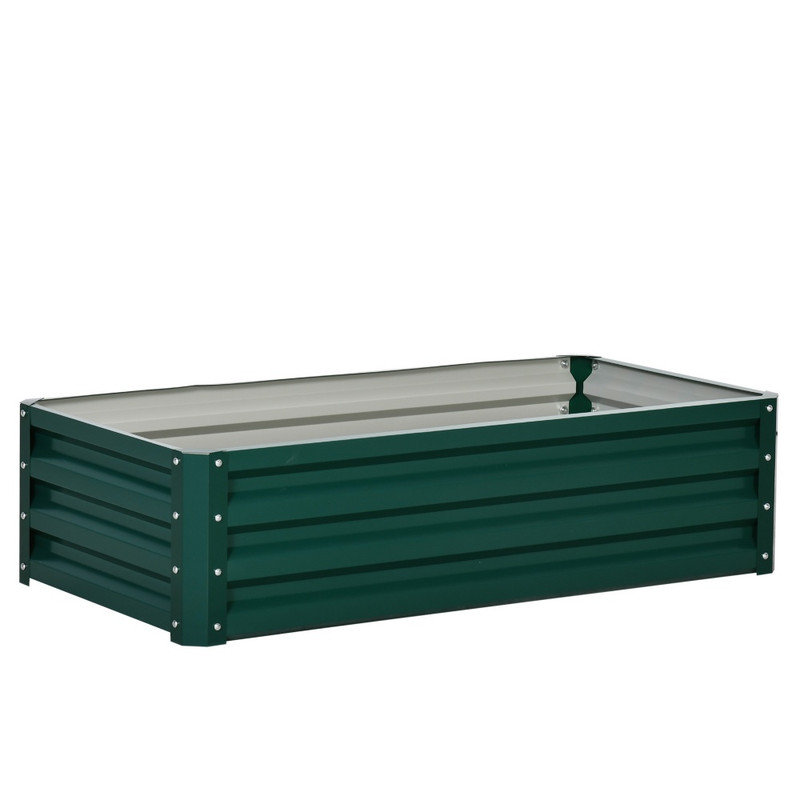 Ceclia Planter Box, 30.5cm H x 120cm W x 60cm D, Dark Green