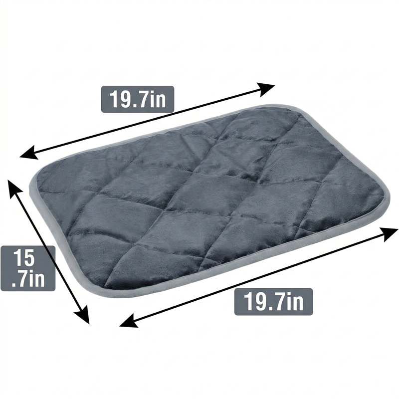 Paquet de 4 tapis de lit pour chat auto-chauffant, coussin pour animal de compagnie auto-chauffant avec fond antidérapant, lavable, 15,7 po x 19,7 po, cadeau pour chats d'intérieur