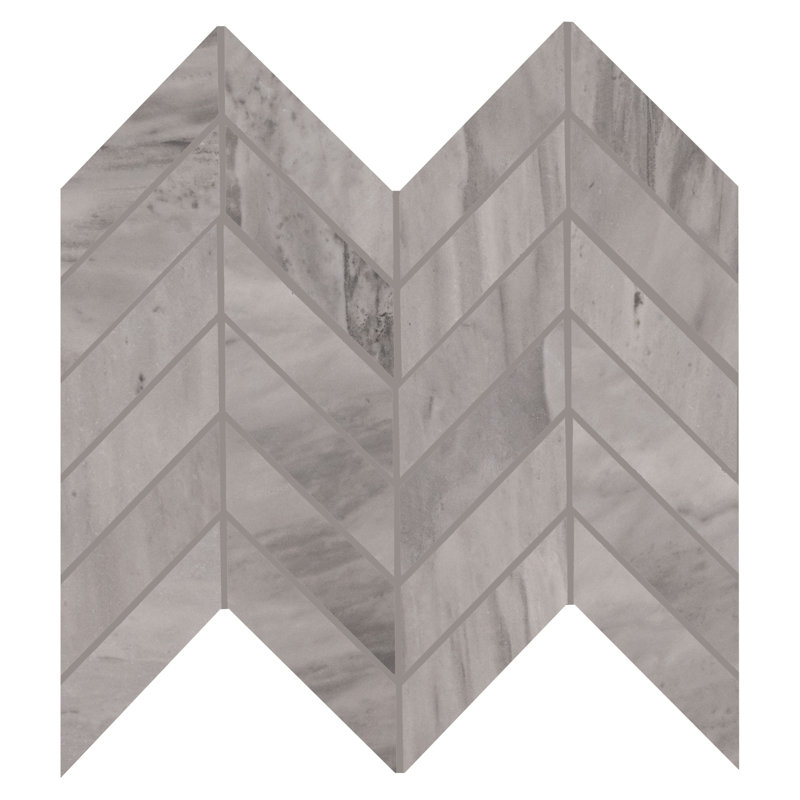 Ardena 12 in. x 15 in. Matte Porcelain Marble Look Floor and Wall Tile, Mist Nero