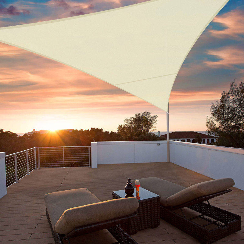 Patio 16' Triangle Shade Sail, Mellow Yellow
