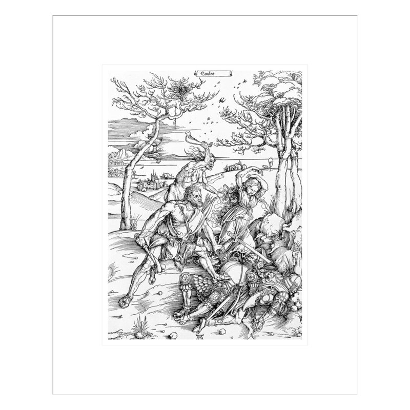 «Hercules Killing the Molionides» par Albrecht Dürer, impression giclée sur cadre, H 16,75 po x l 13,69 po