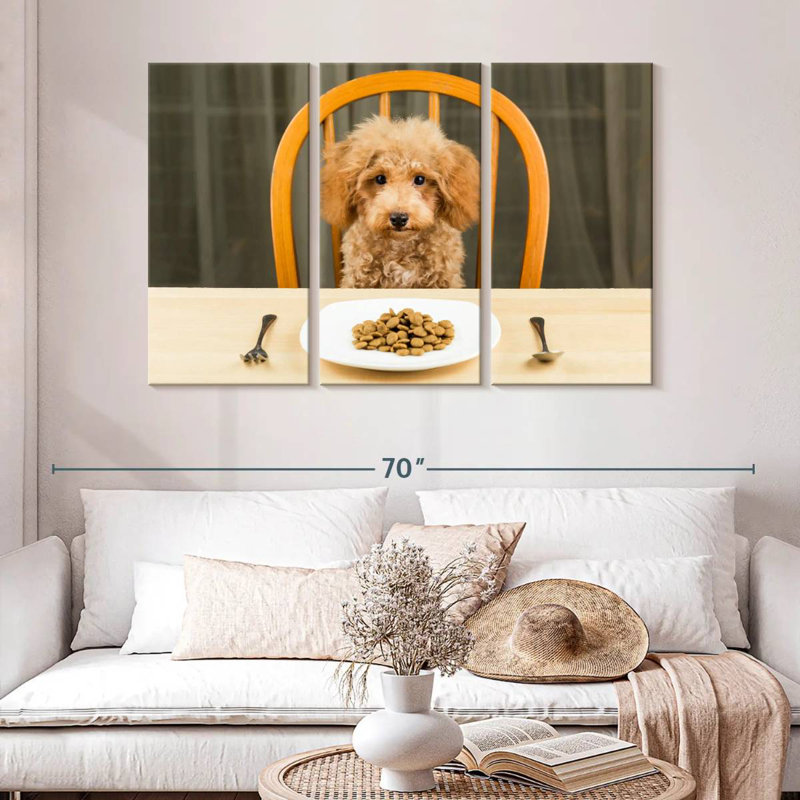 Brampt Dog Dinner Time, 32" H x 50" W