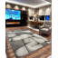 Tapis d'intérieur en polypropylène doux sculpté à la main Abtsract-2084401213