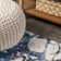 Strausstown Marbled Abstract Dark Gray/Blue Rug
