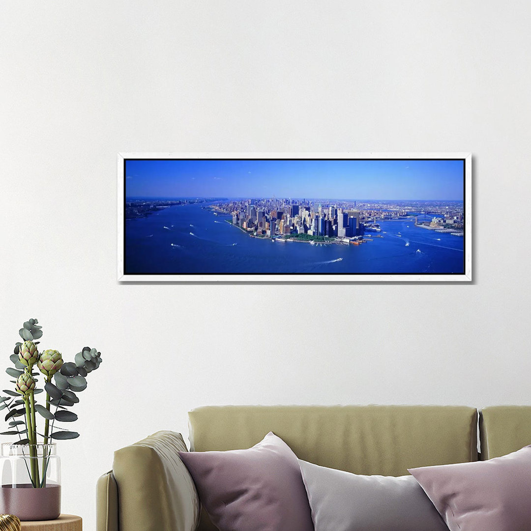 Luftaufnahme Lower Manhattan New York City NY von Panoramic Images - Panoramic Gallery- Giclée auf Leinwand