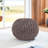 Knit Weave Pouf, 20” W X D 14” H, Brown, Modern Decor For Indoor Outdoor Areas Weave, 20x20x14 Inches, Design Spaces
