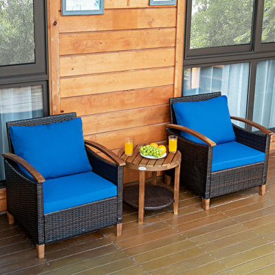 Abbigal 2 - Person Patio Conversation Set with Cushions