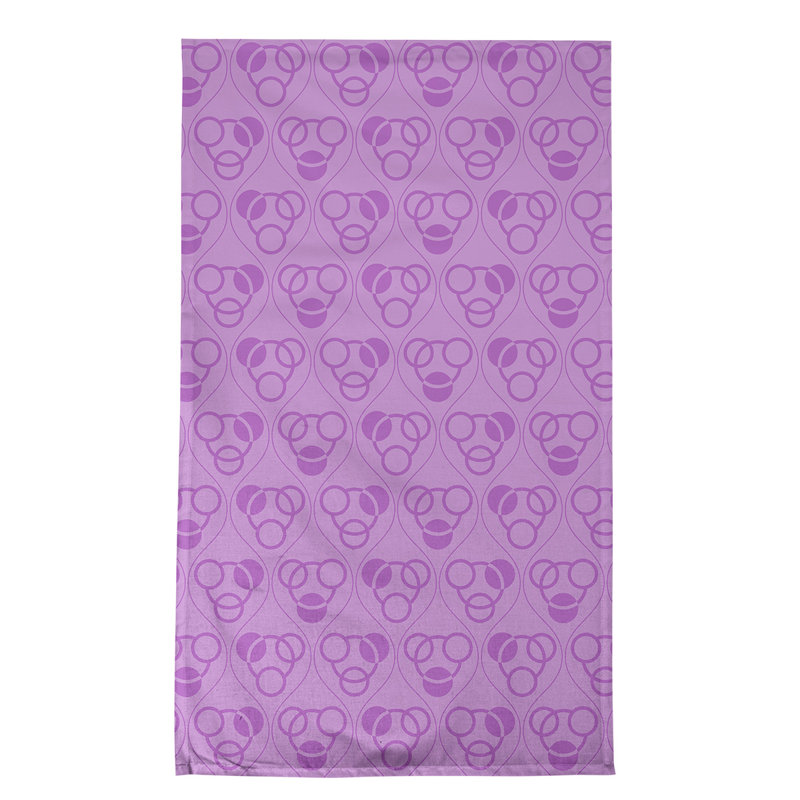 Torchon Circles and Waves, Mauve foncé, Polyester sergé