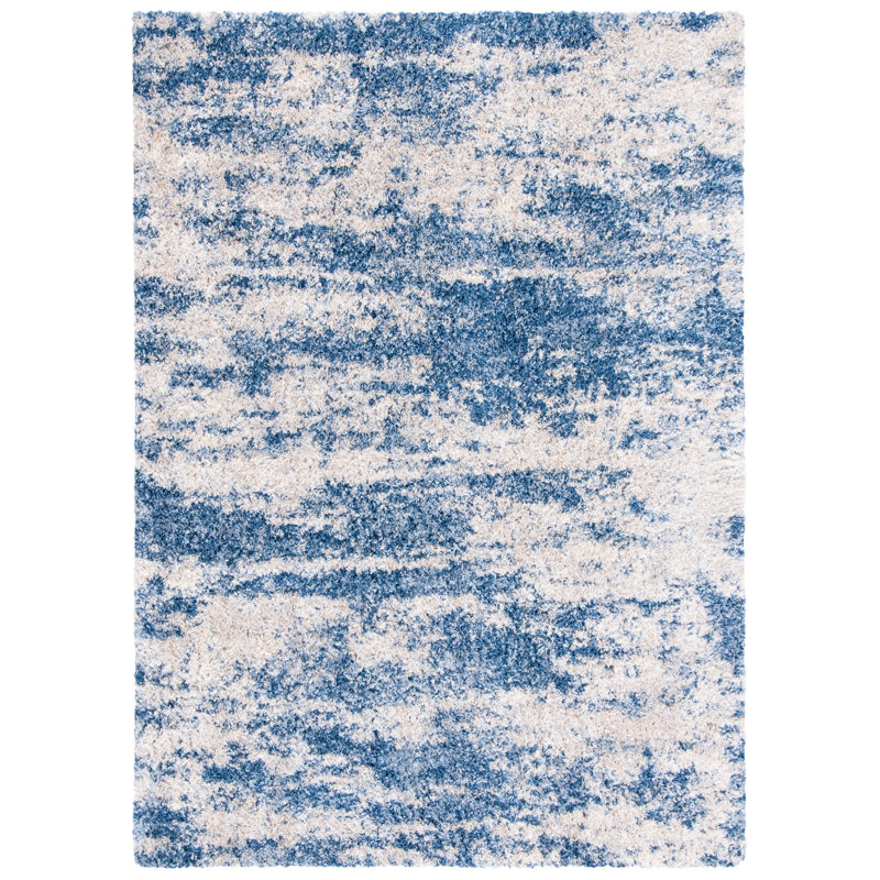 Tapis beige / bleu Mercurio, Rectangle 3 pi 3 po x 5 pi 3 po