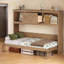 Lit escamotable mural simple avec station de charge - Conception en bois rustique - Capacité de 400 lb-1563053004