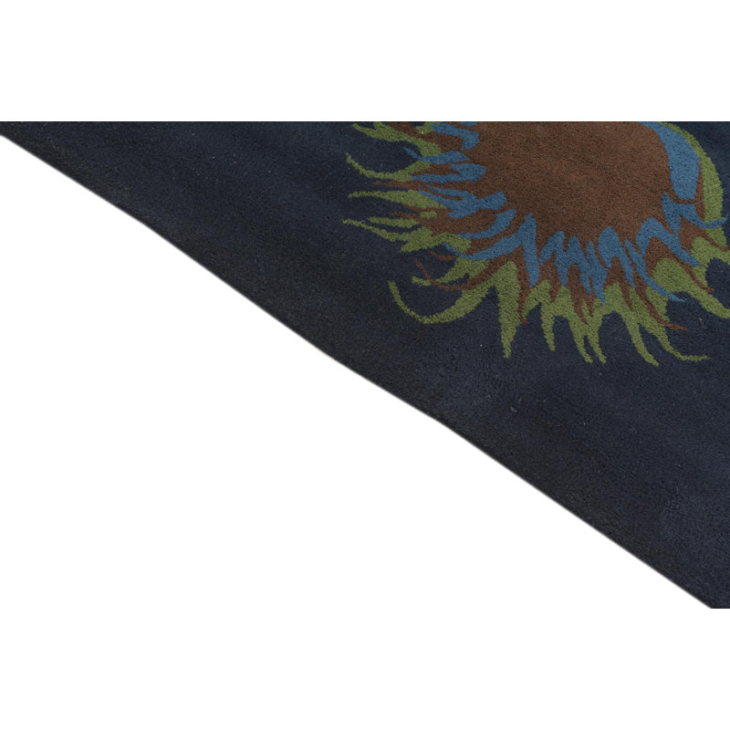 Tapis carré bleu marine Otto