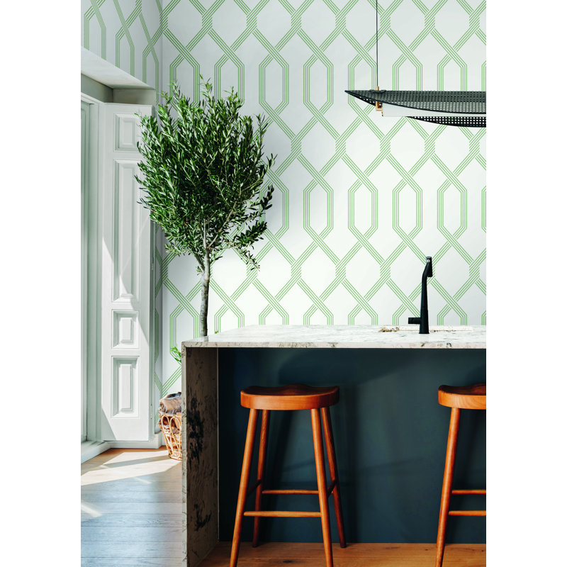 Palisade Geometric Wallpaper Double Roll, Green