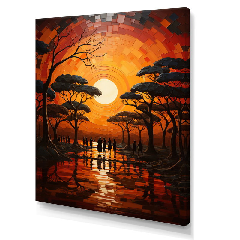 Woekel African Savannah Melody I, Toile tendue, H 44 po x l 34 po x P 1,5 po