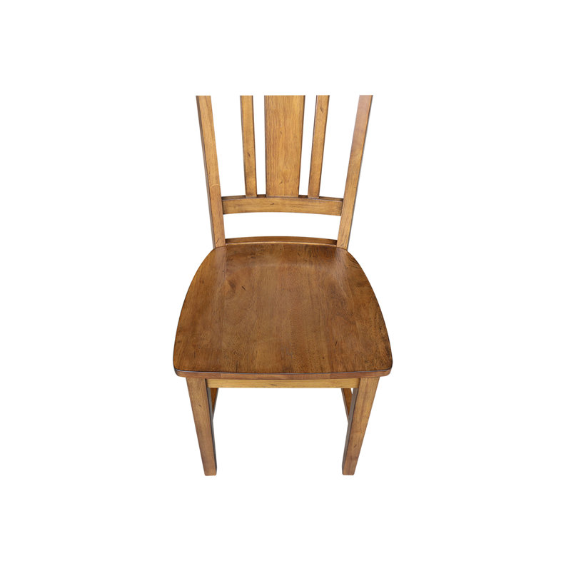 Evalyn Solid Wood Side Chair, Pecan